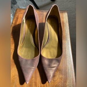 Nine West Women's Pointed Toe Pumps - Copper/shimmer